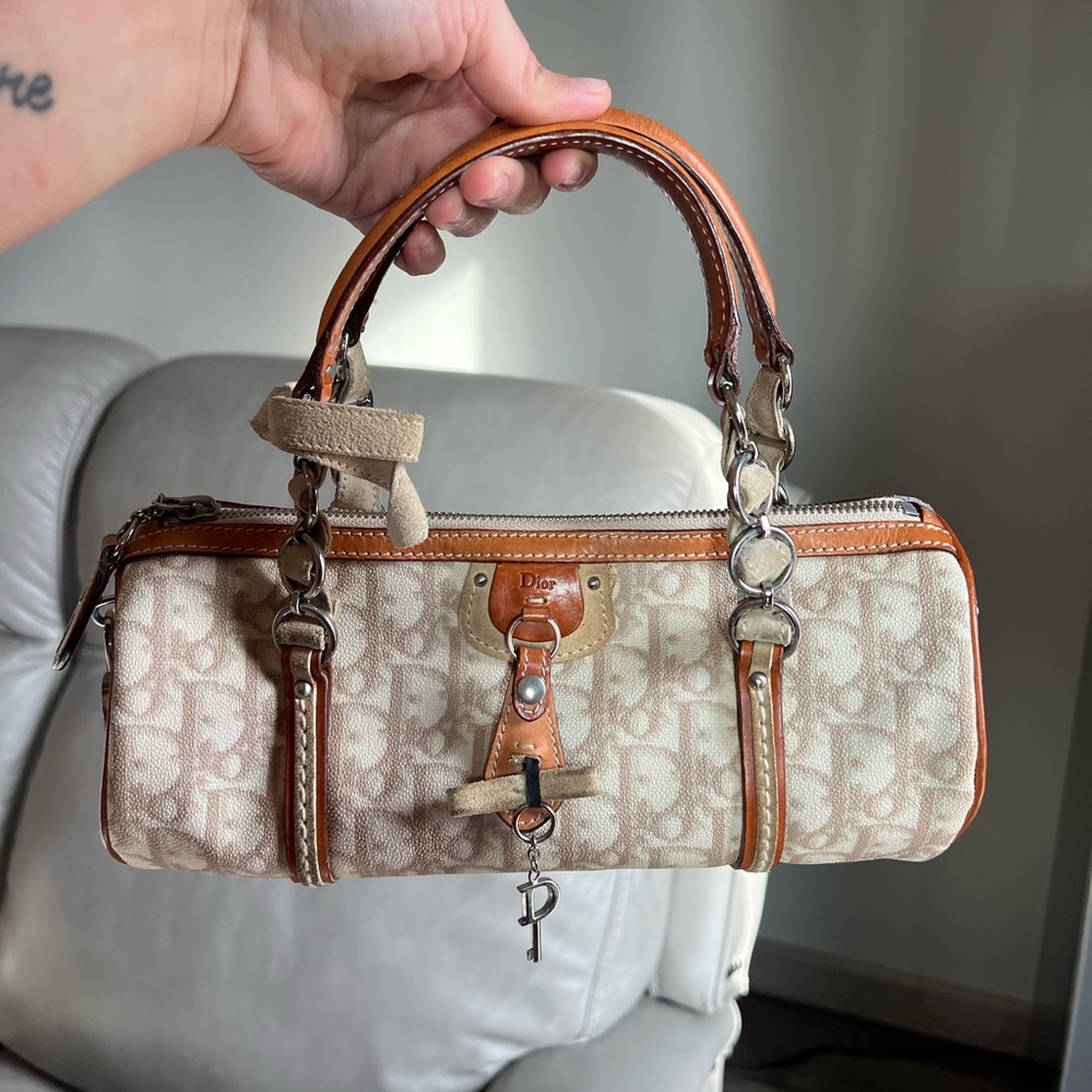 Dior Beige and Brown Monogram Handbag